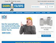 Tablet Screenshot of damnfilters.com